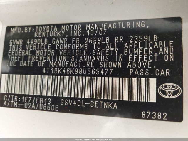 Toyota Camry Le V6 Image 5