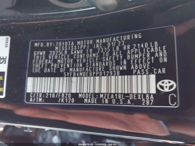 Toyota Corolla Le Image 3