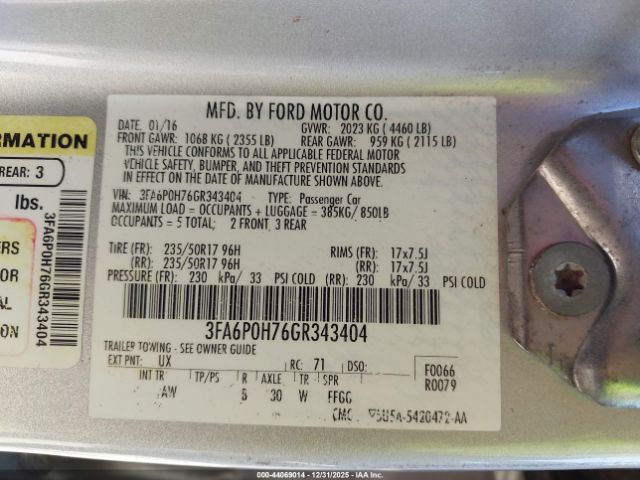 Ford Fusion Se Image 8