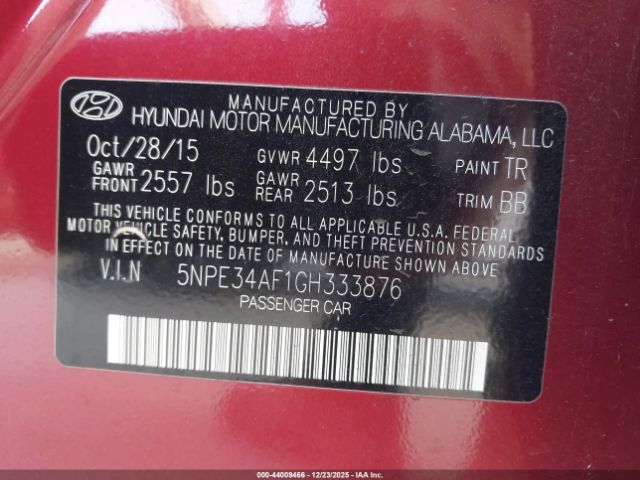 Hyundai SONATA Limited Image 6