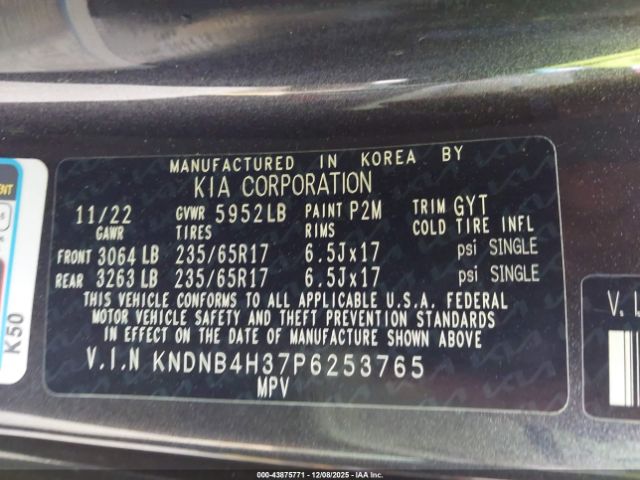 Kia Carnival Lx Seat Package Image 15